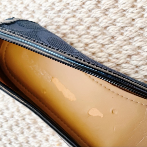 Coach New York Black Signature Print Fortunata Loafer Shoes Women SZ 8B - Picture 8 of 11